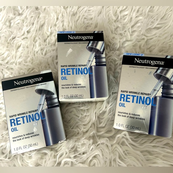 NIB Neutrogena rapid wrinkle repair retinol oil 1.0 fl oz 3 full boxes - Picture 1 of 3